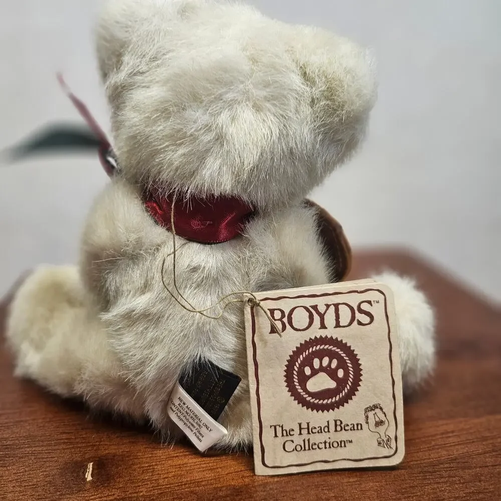 NWT Vintage Boyds Bear Gingerbread Plush Ginger White Jointed Christmas Teddy 8
